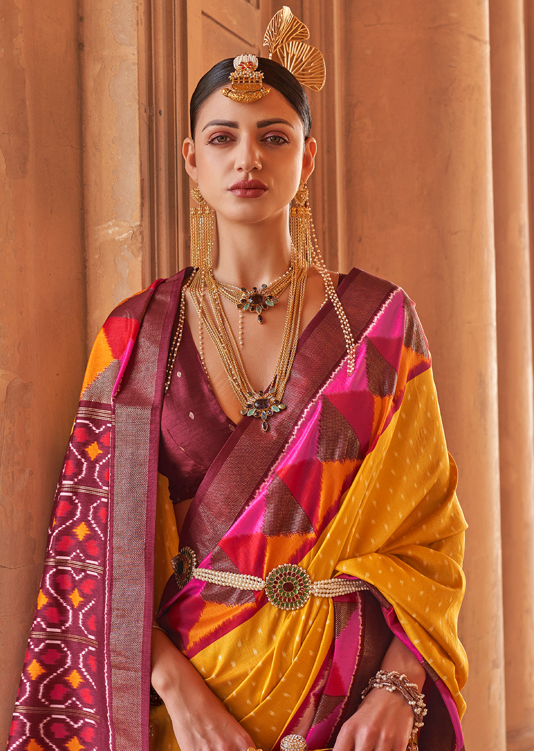 Yellow Woven Patola Silk Saree