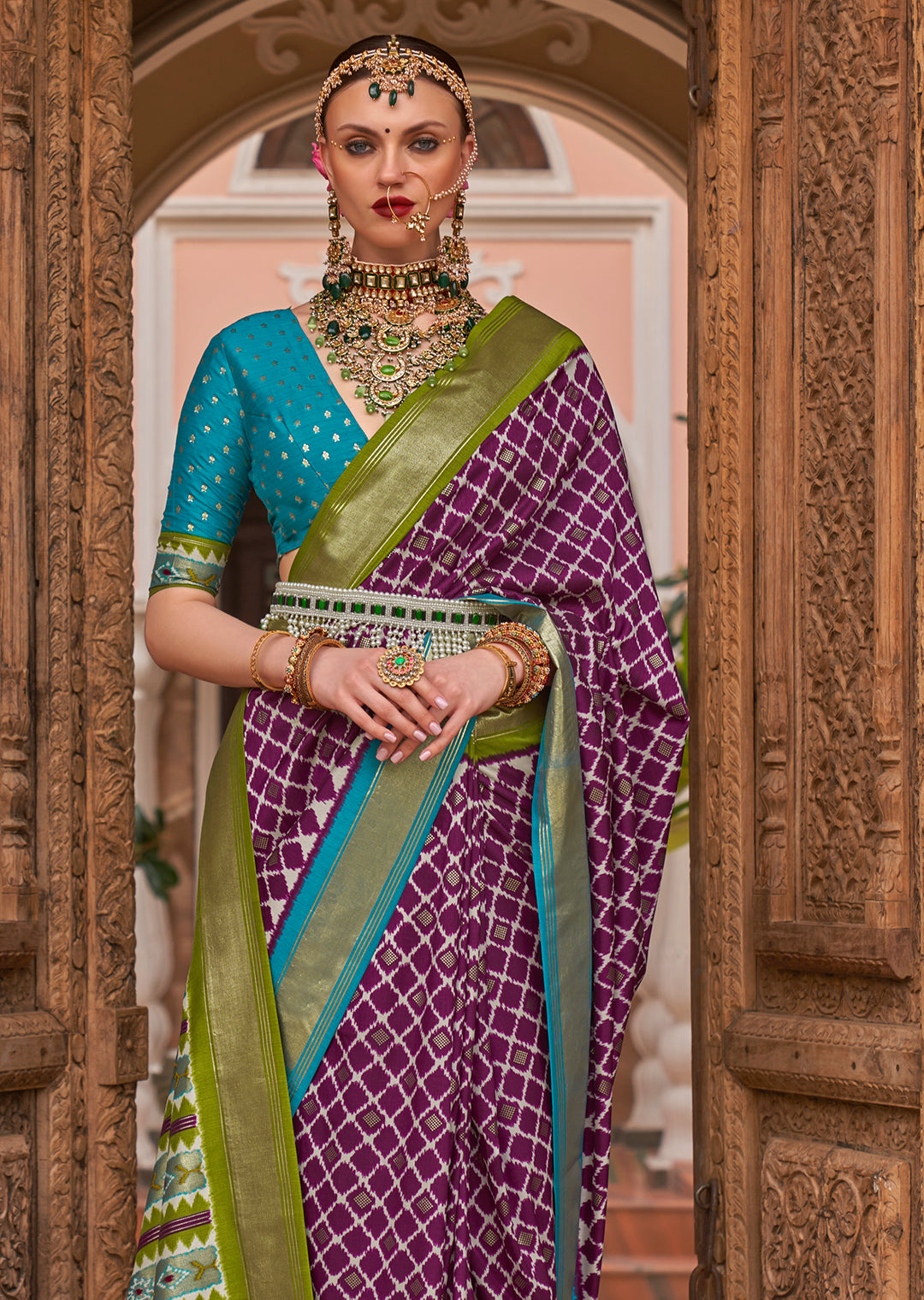 Purple Woven Patola Silk Saree