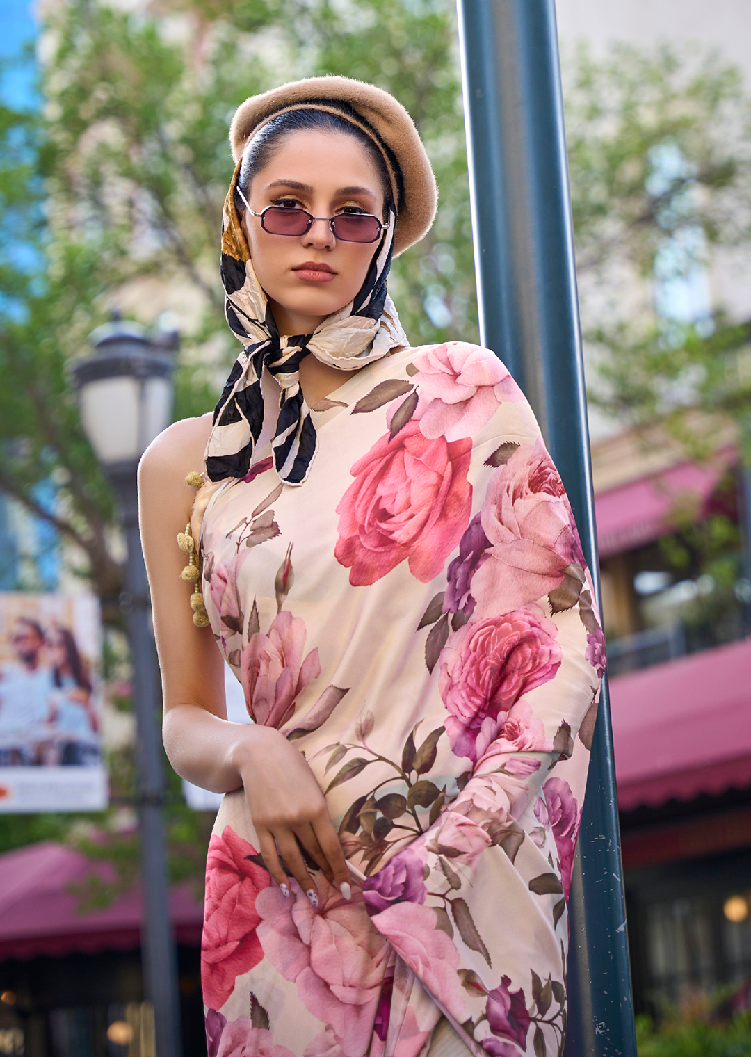 Soft Peach Woven Pure Satin Crepe Silk Saree