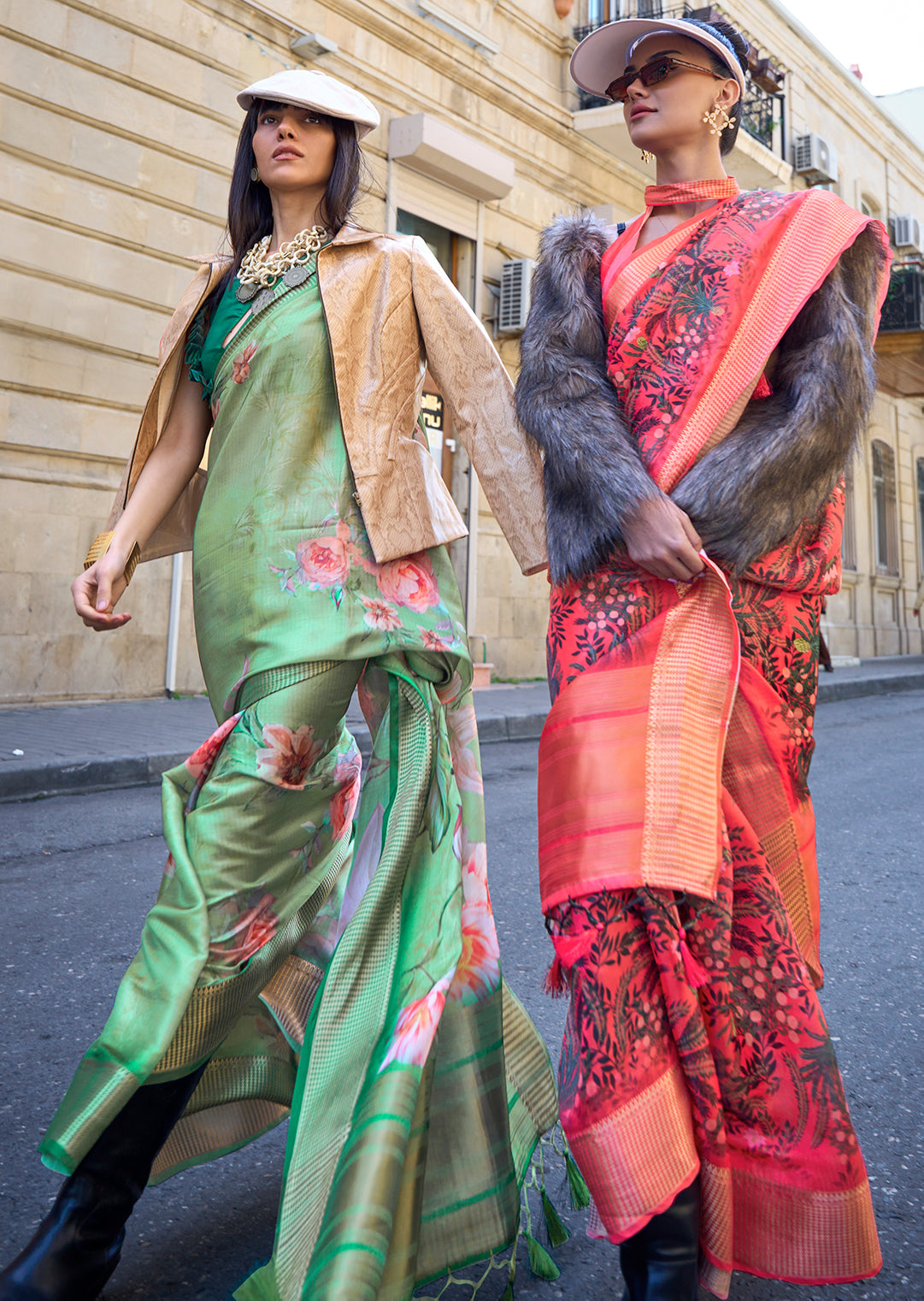 Jade Green Woven Pure Satin Organza Silk Saree