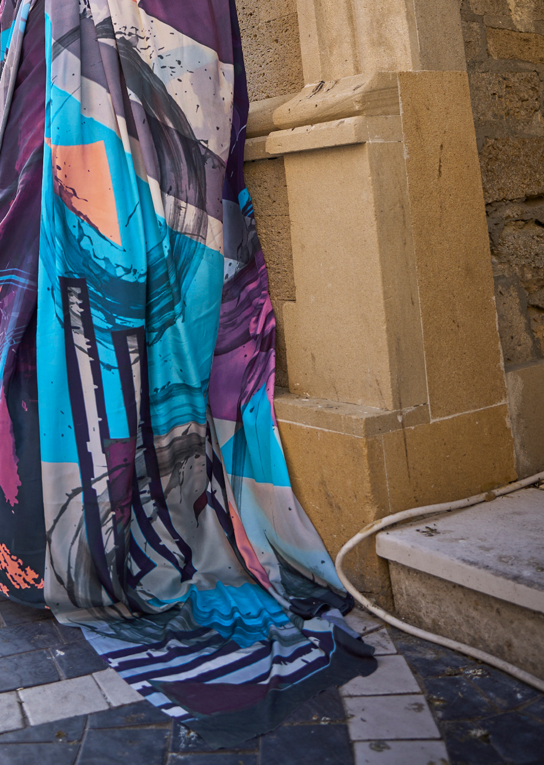 Grape Purple Woven Pure Satin Crepe Silk Saree