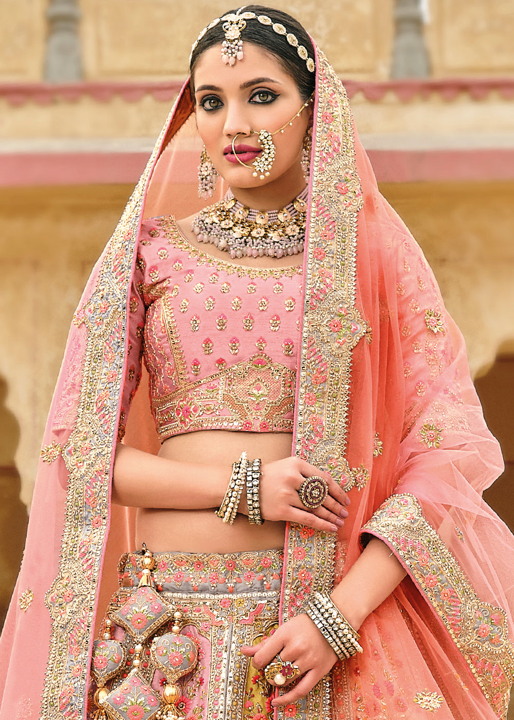 Peach Bridal Lehenga 2021 | Pink bridal lehenga, Indian bridal fashion,  Indian bride outfits