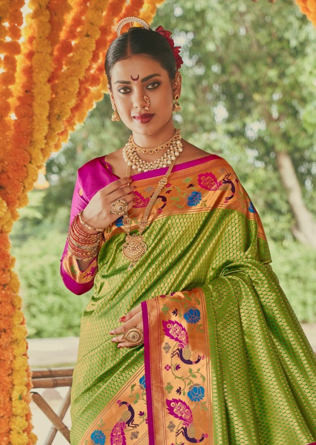 Everything You Need To Know About The Maharashtrian Paithani Sarees |  Wedding saree collection, Indian bride outfits, Bridal sarees south indian