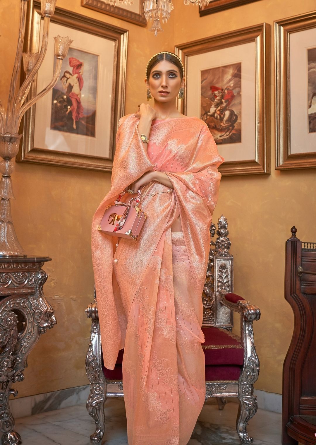 Off White Linen Saree – StylebyPanaaash