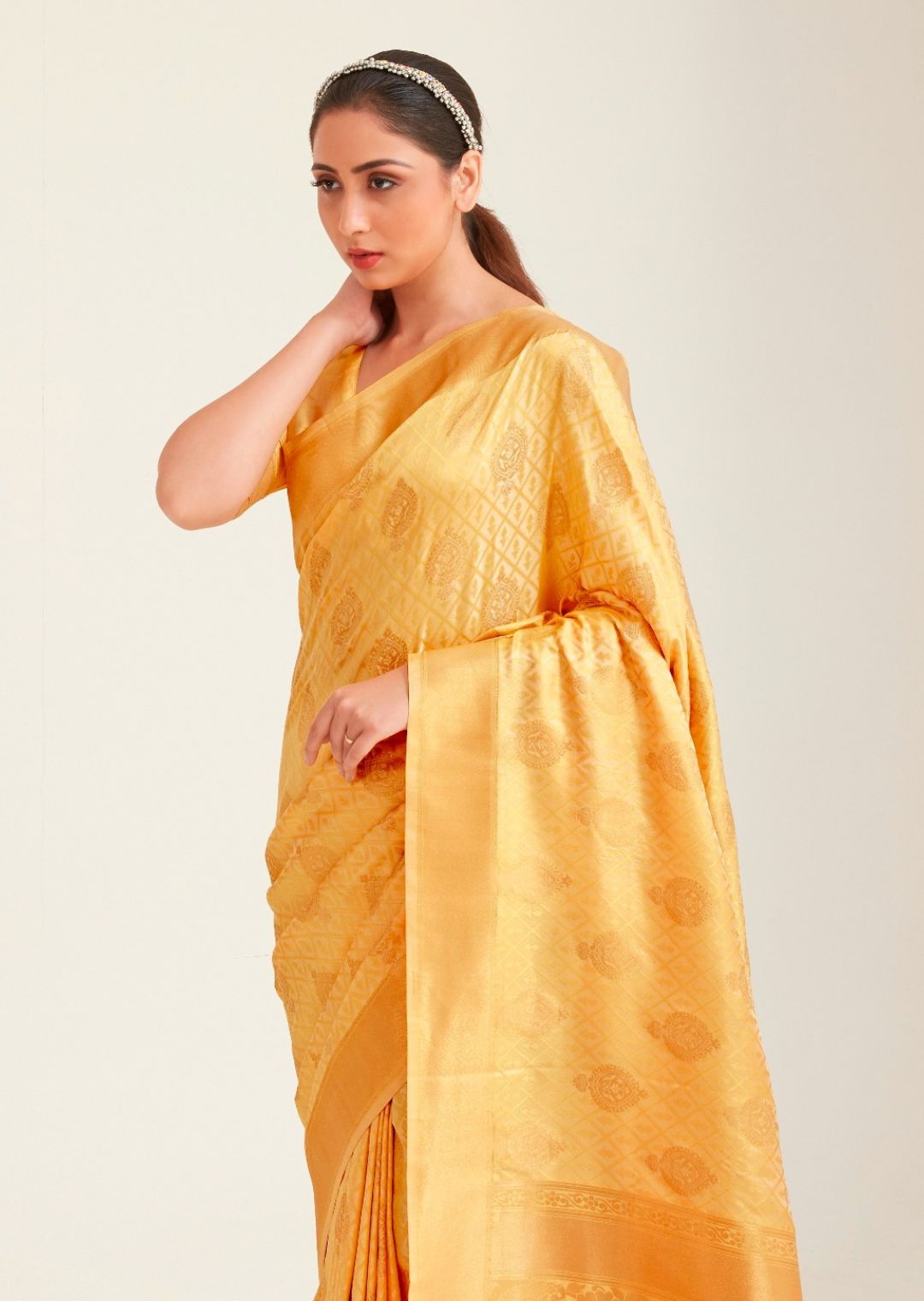 Royal Gold Zari Woven Banarasi Silk Saree