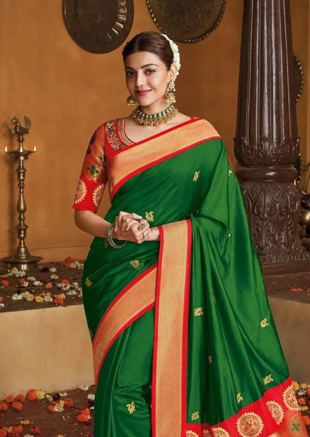 Green Woven Traditional Paithani Silk Saree