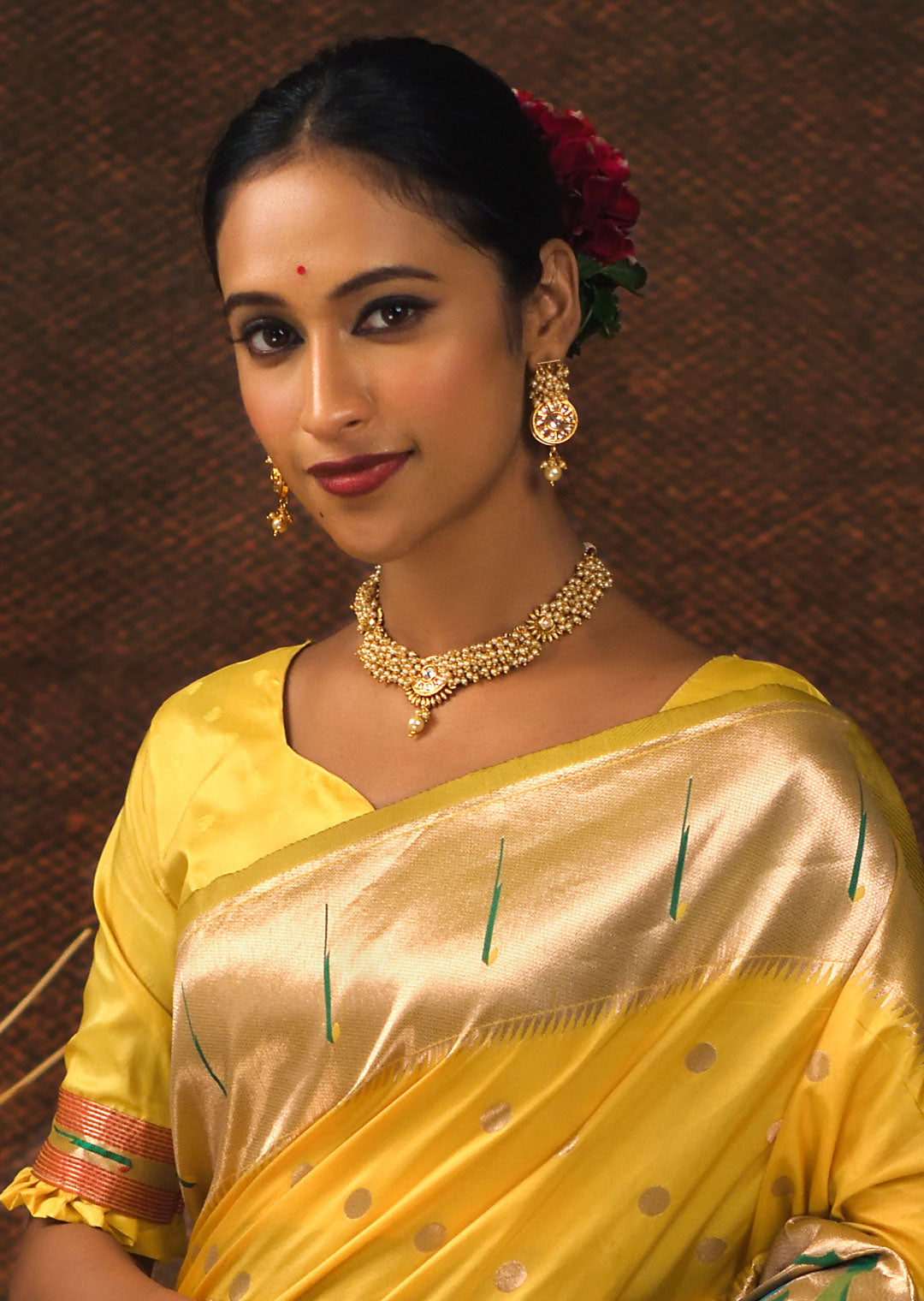 ROYAL YELLOW ZARI WOVEN TRADITIONAL PAITHANI SILK SAREE